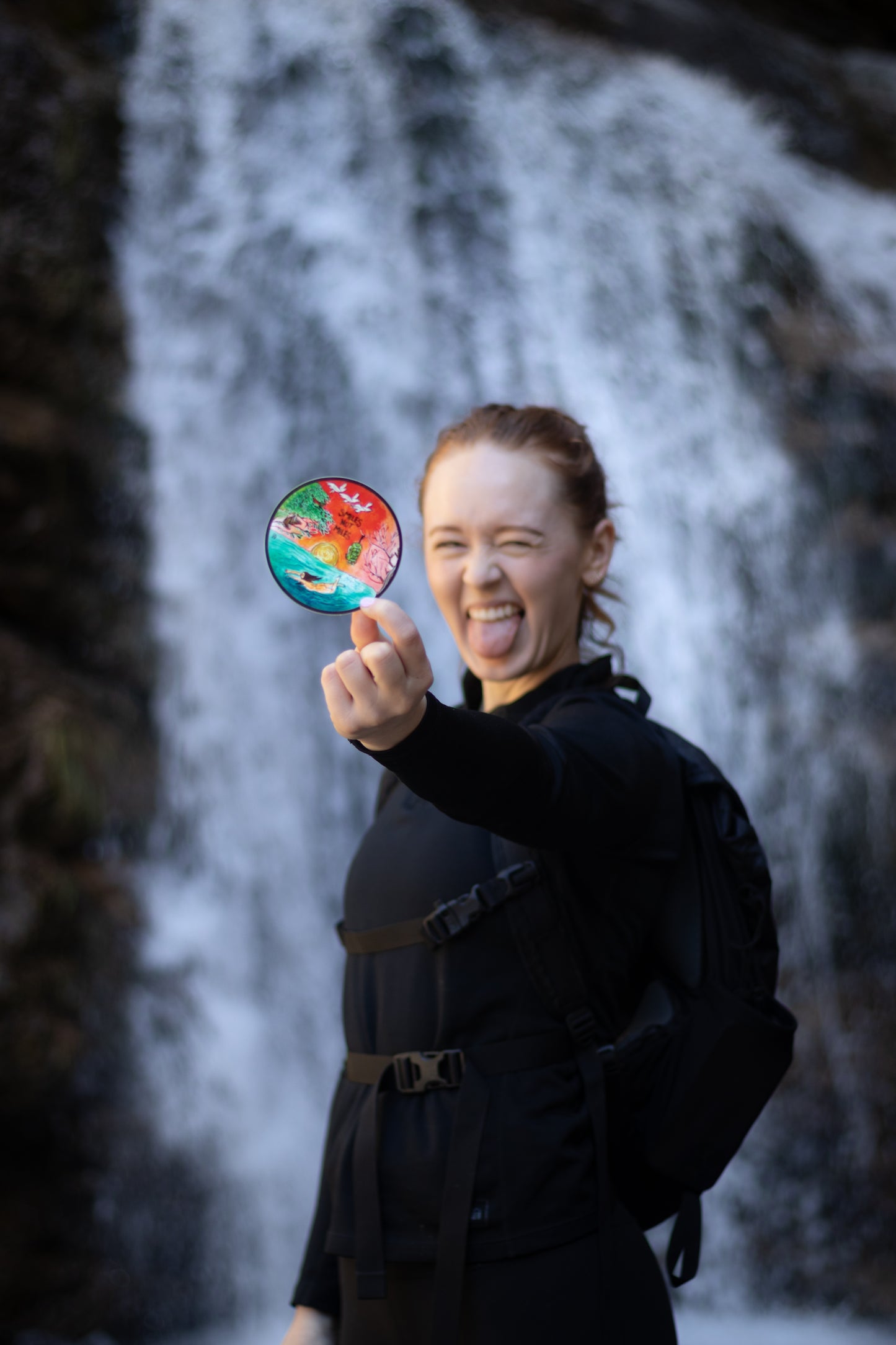 Hiking Sticker: "Smile Not Miles"