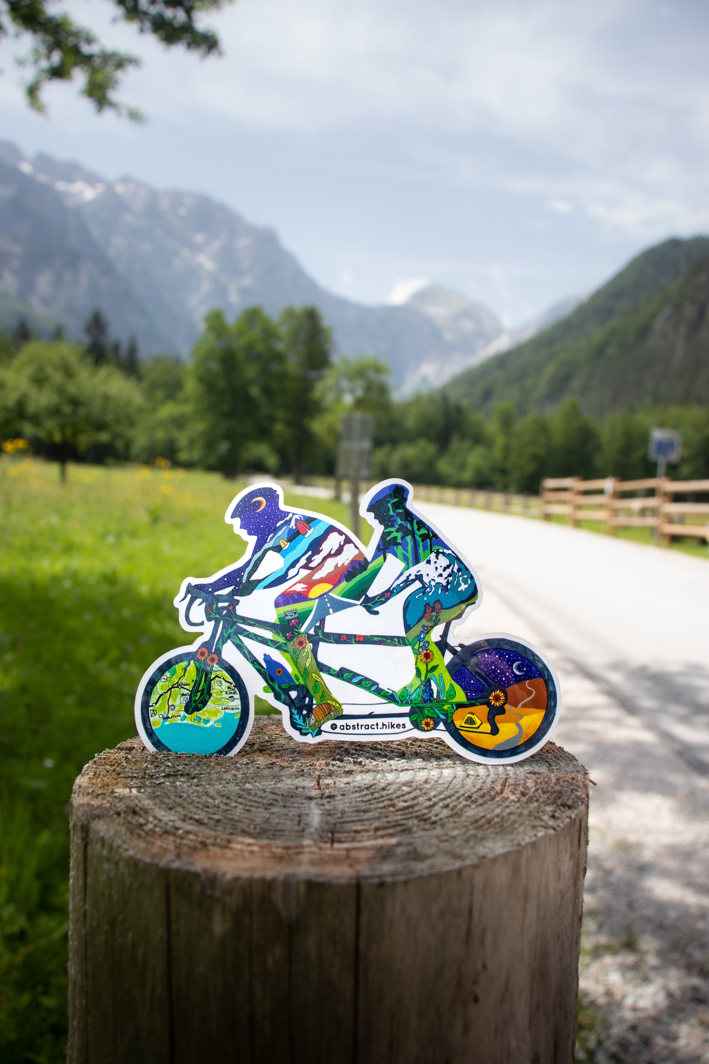 Biking Sticker: "Tandem Dreams"