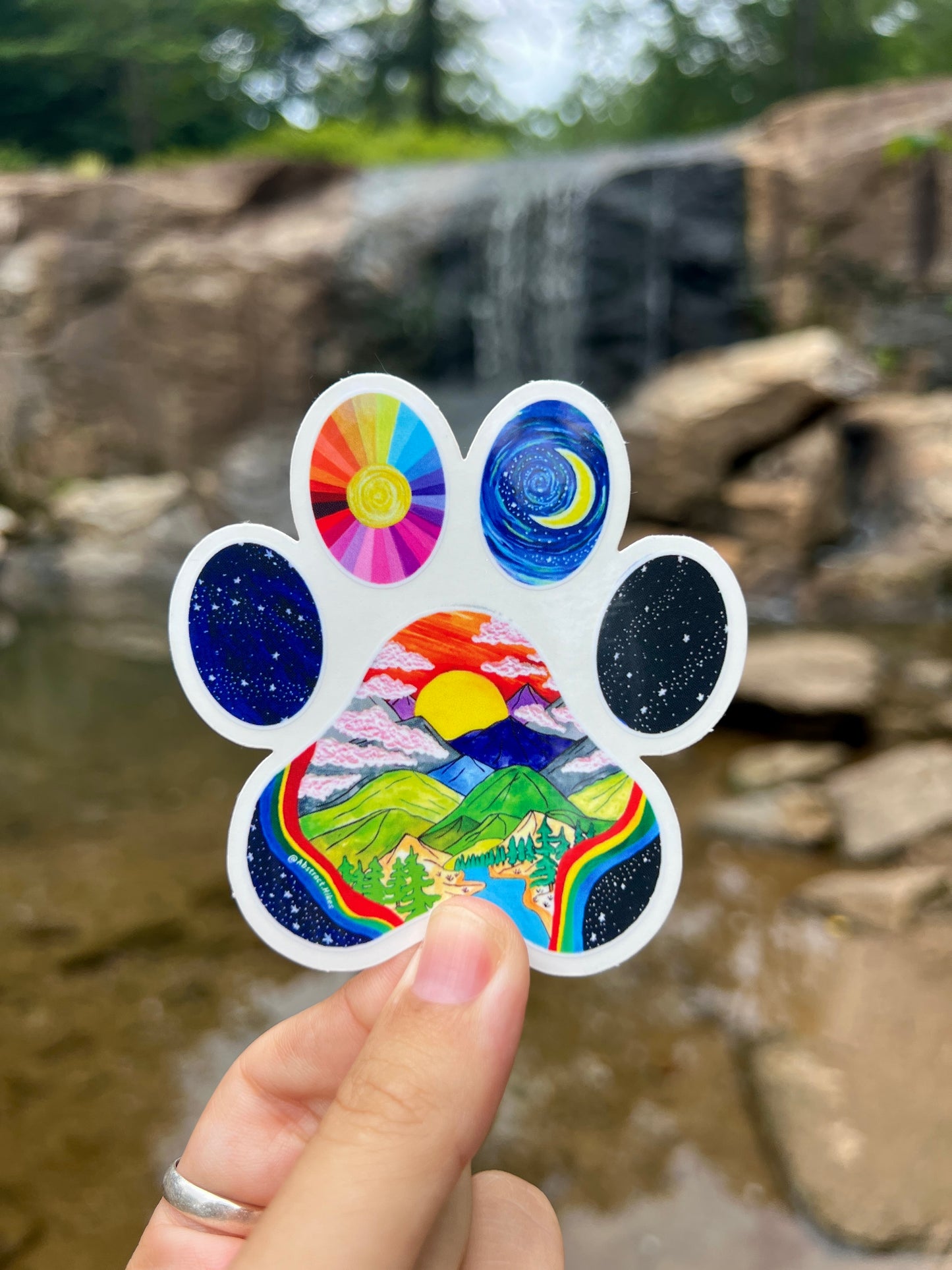 Adventure Sticker: "Paw Power" Clear Border
