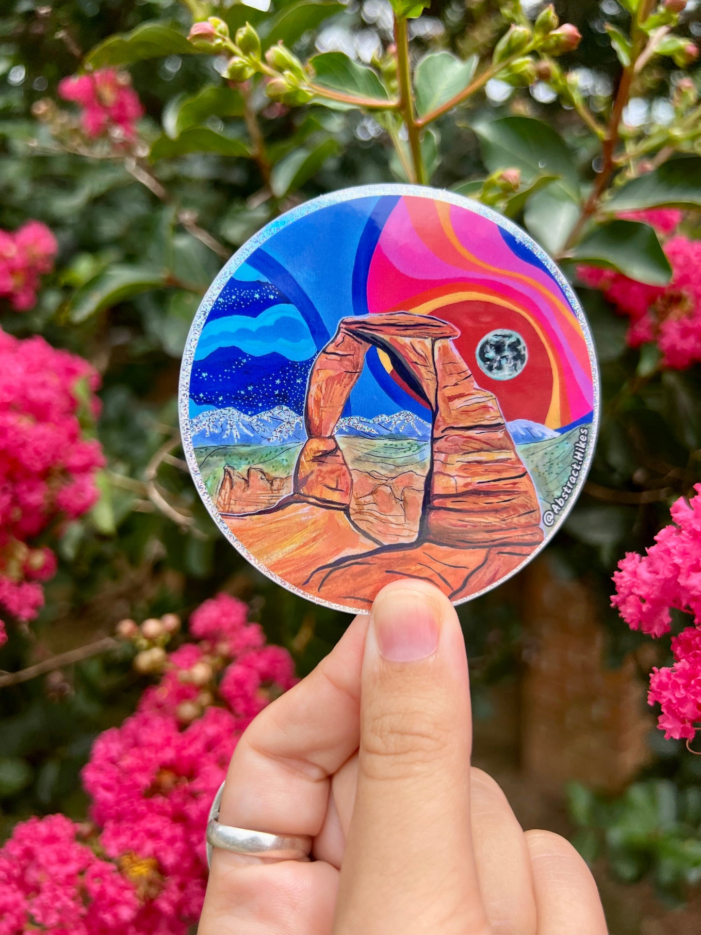 Adventure Sticker: "Delicate Arch" Pixie Dust Border