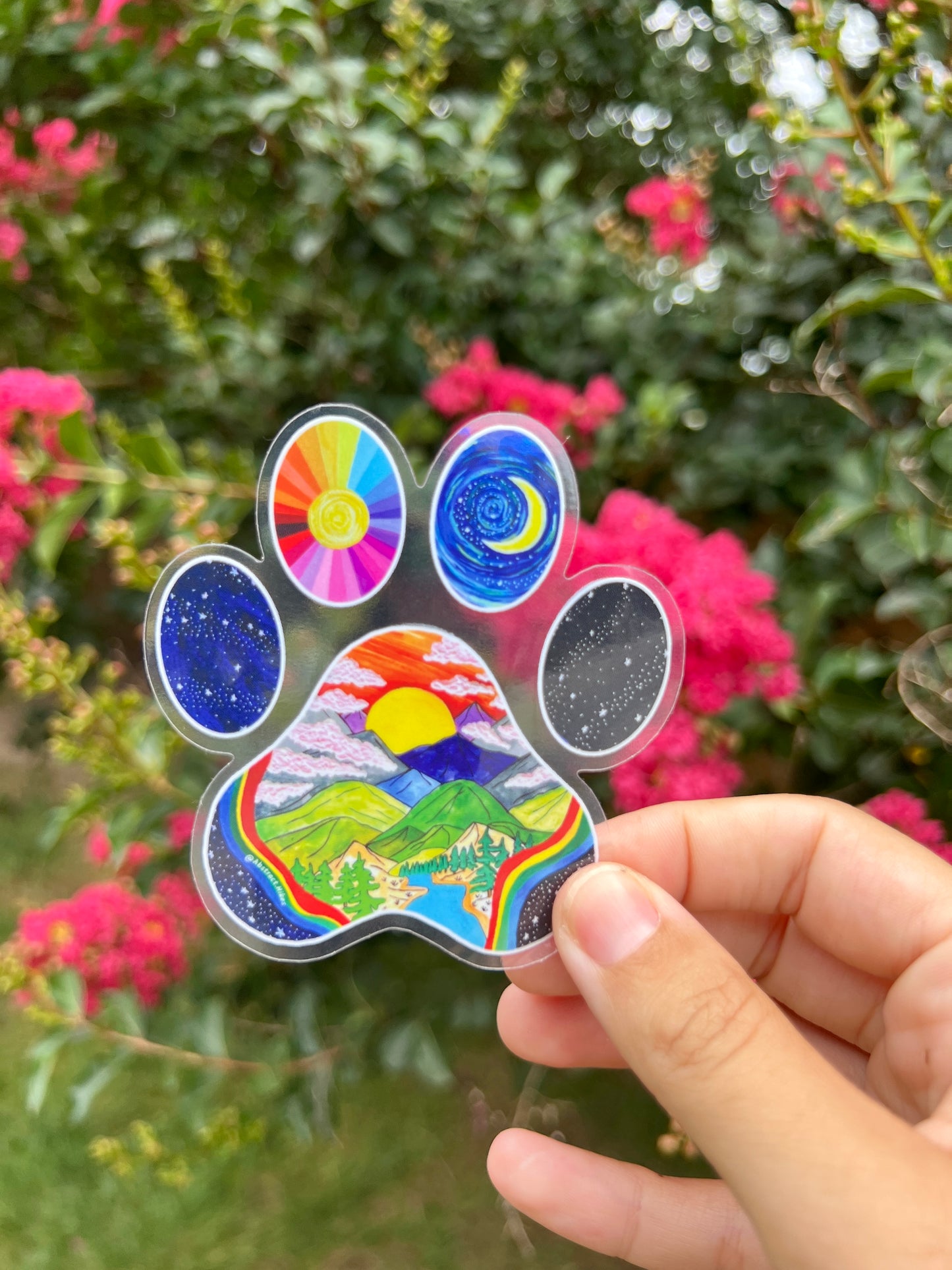 Adventure Sticker: "Paw Power" Clear Border