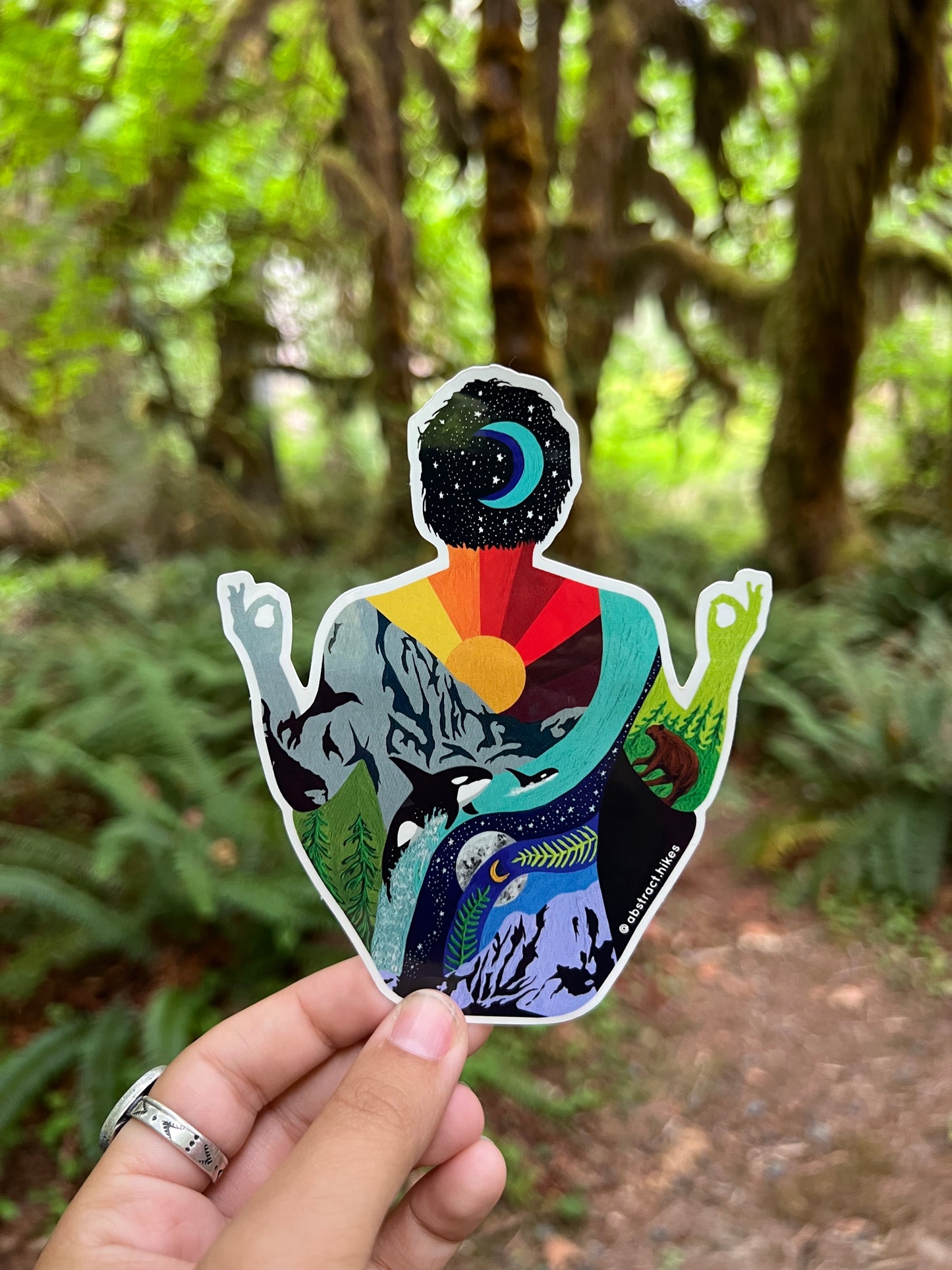 Yoga Sticker: "Meditation Man"