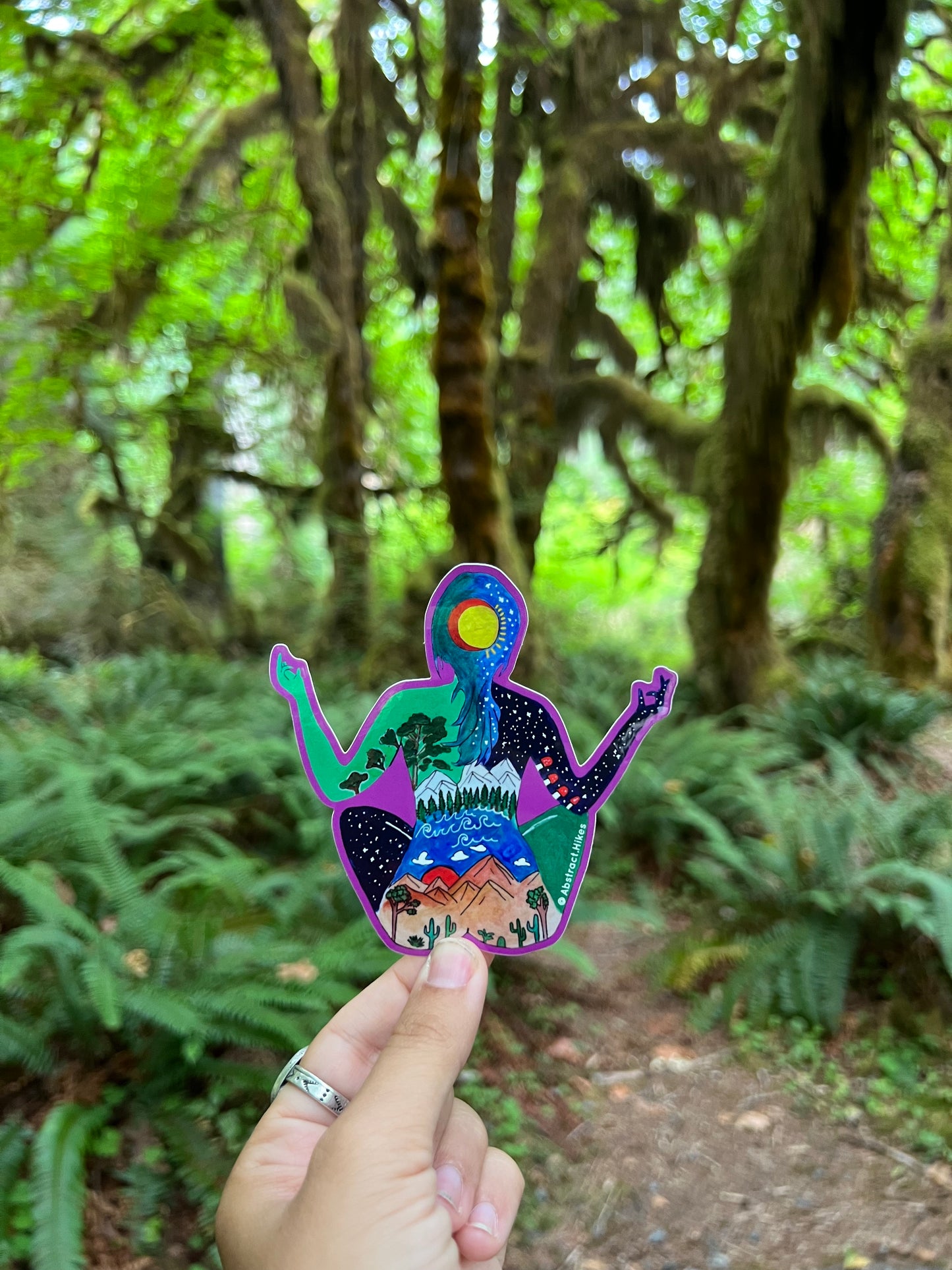 Yoga Sticker: "Mountain Meditation"