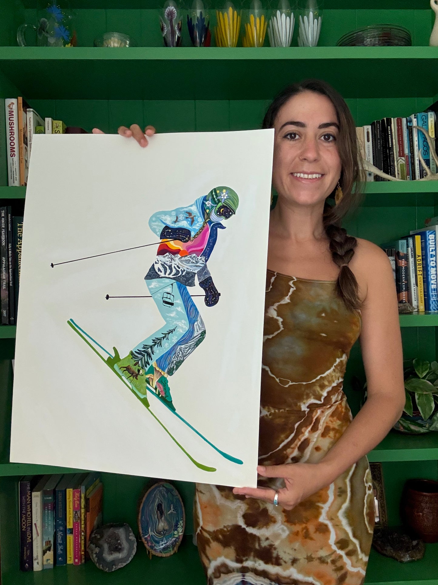 Skier Gal Print