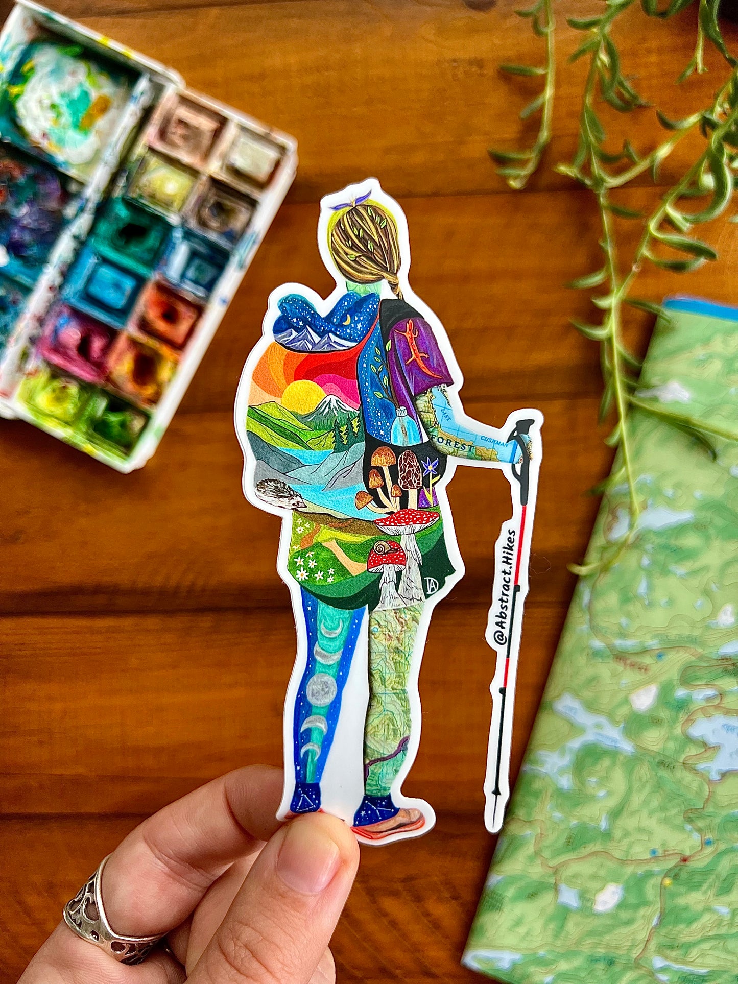 Hiking Stickers: Blonde Backpacker Bundle