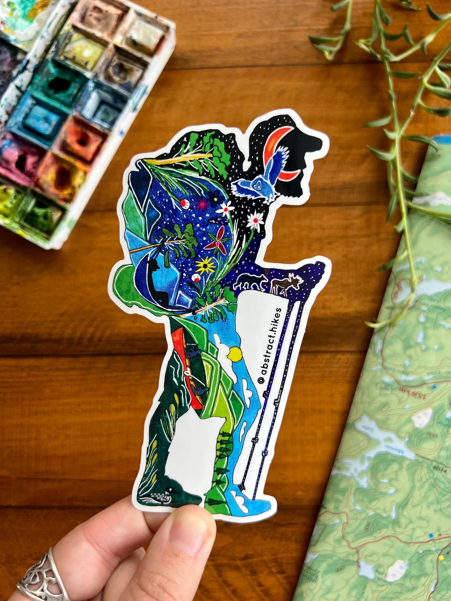 Hiking Sticker: "Maine Hiker"