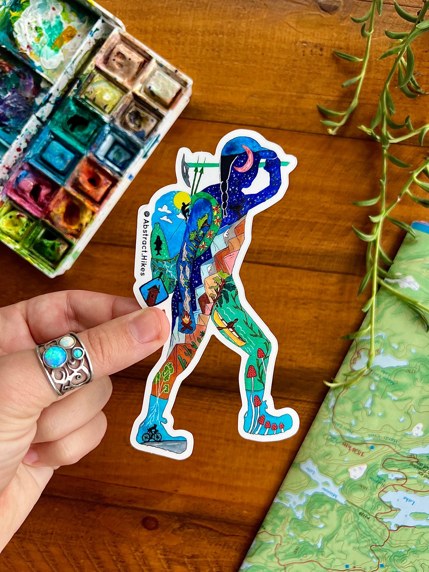 Hiking Sticker: "Elina"