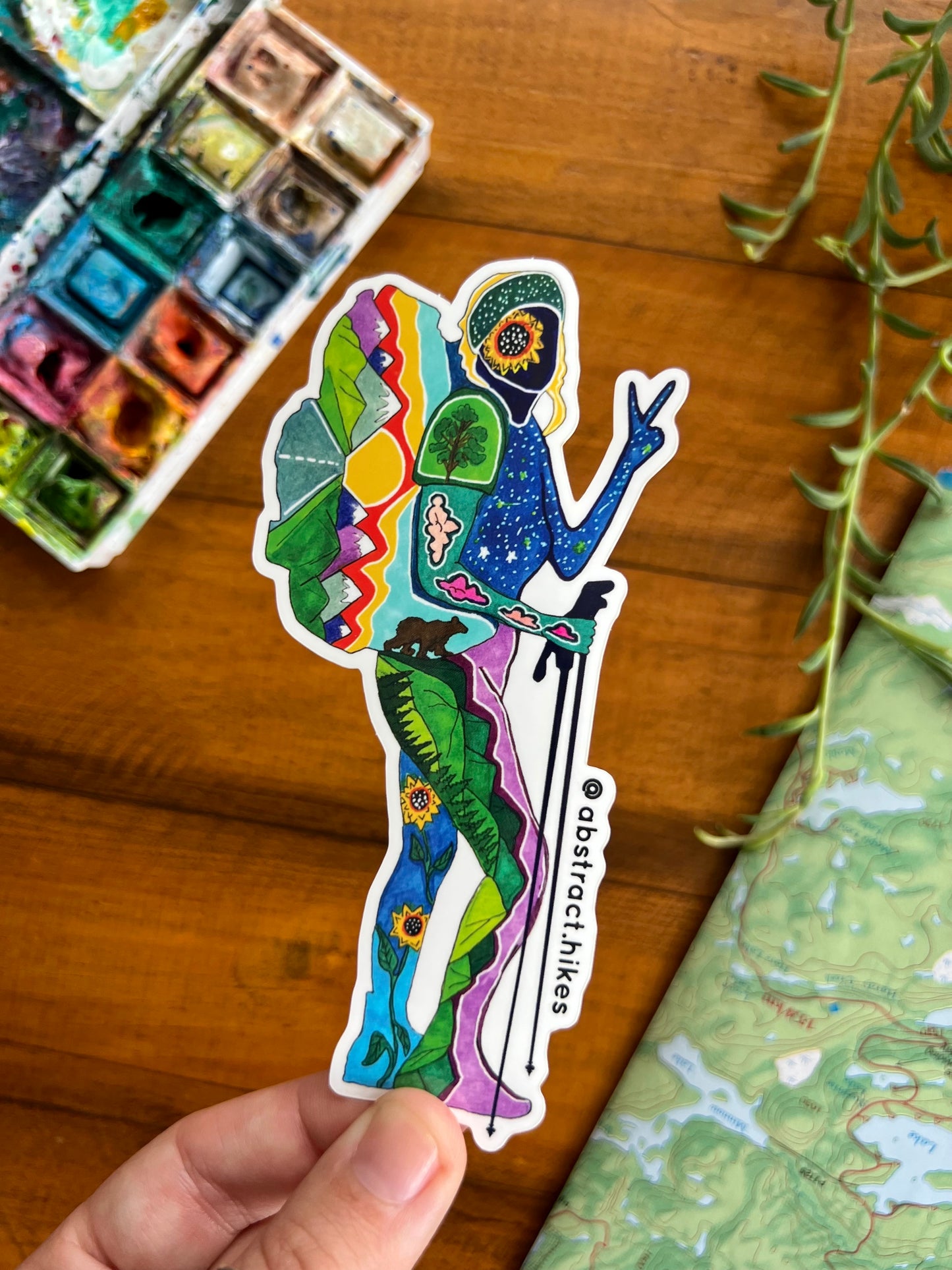 Hiking Stickers: Blonde Backpacker Bundle