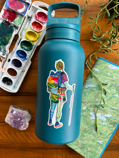 Hiking Stickers: Blonde Backpacker Bundle