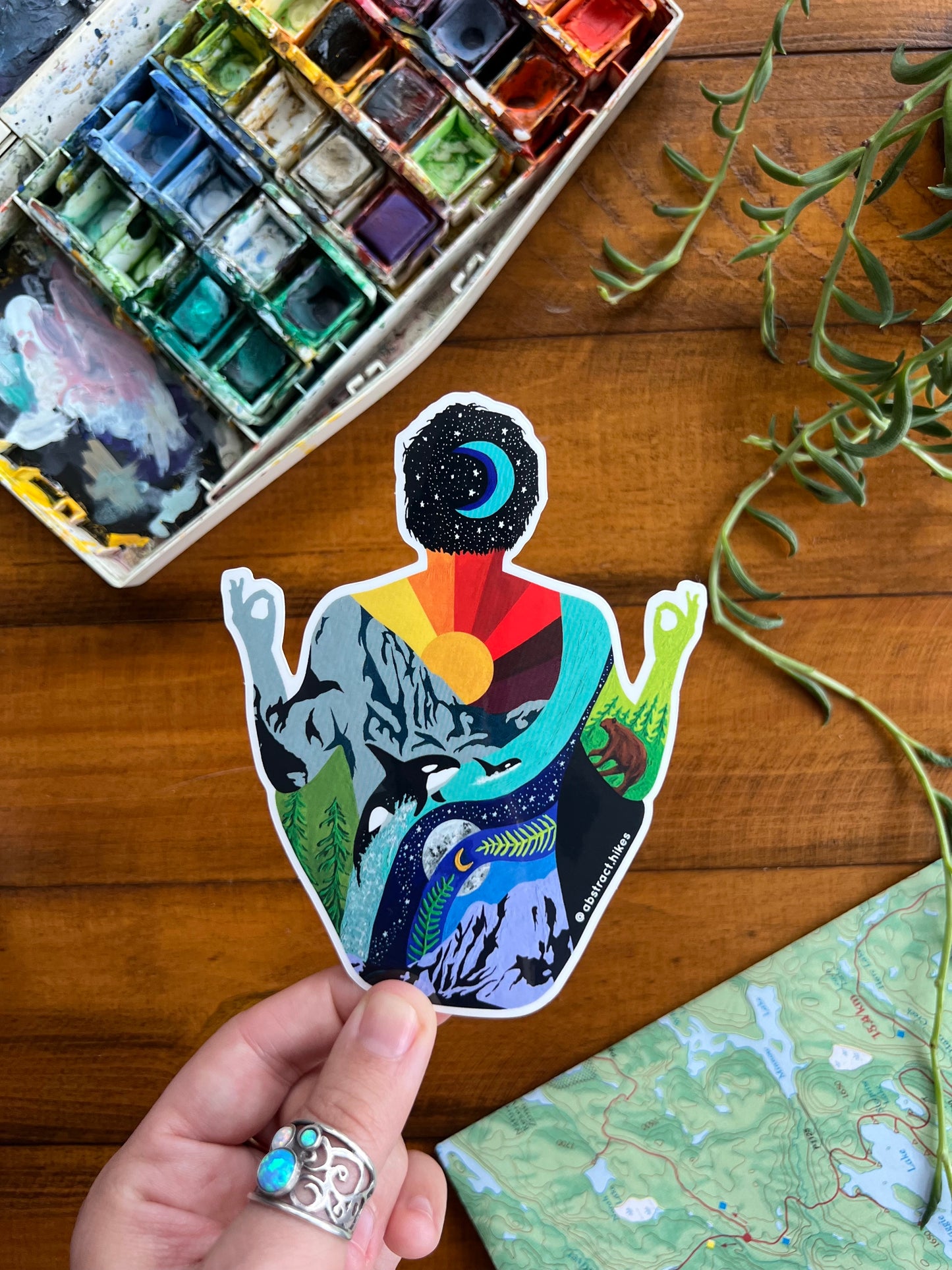 Yoga Sticker: "Meditation Man"
