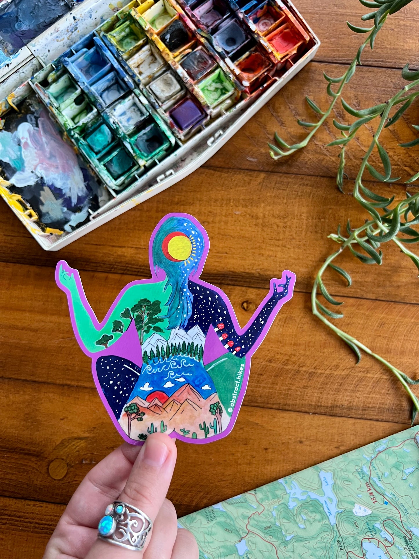 Yoga Sticker: "Mountain Meditation"