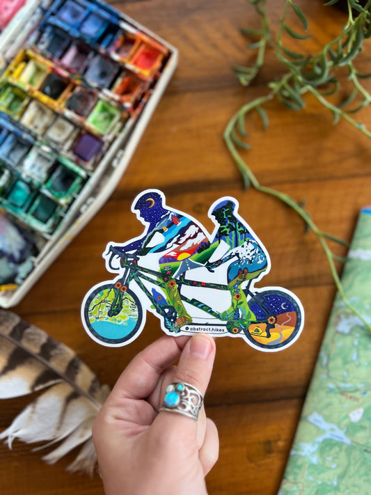 Biking Sticker: "Tandem Dreams"