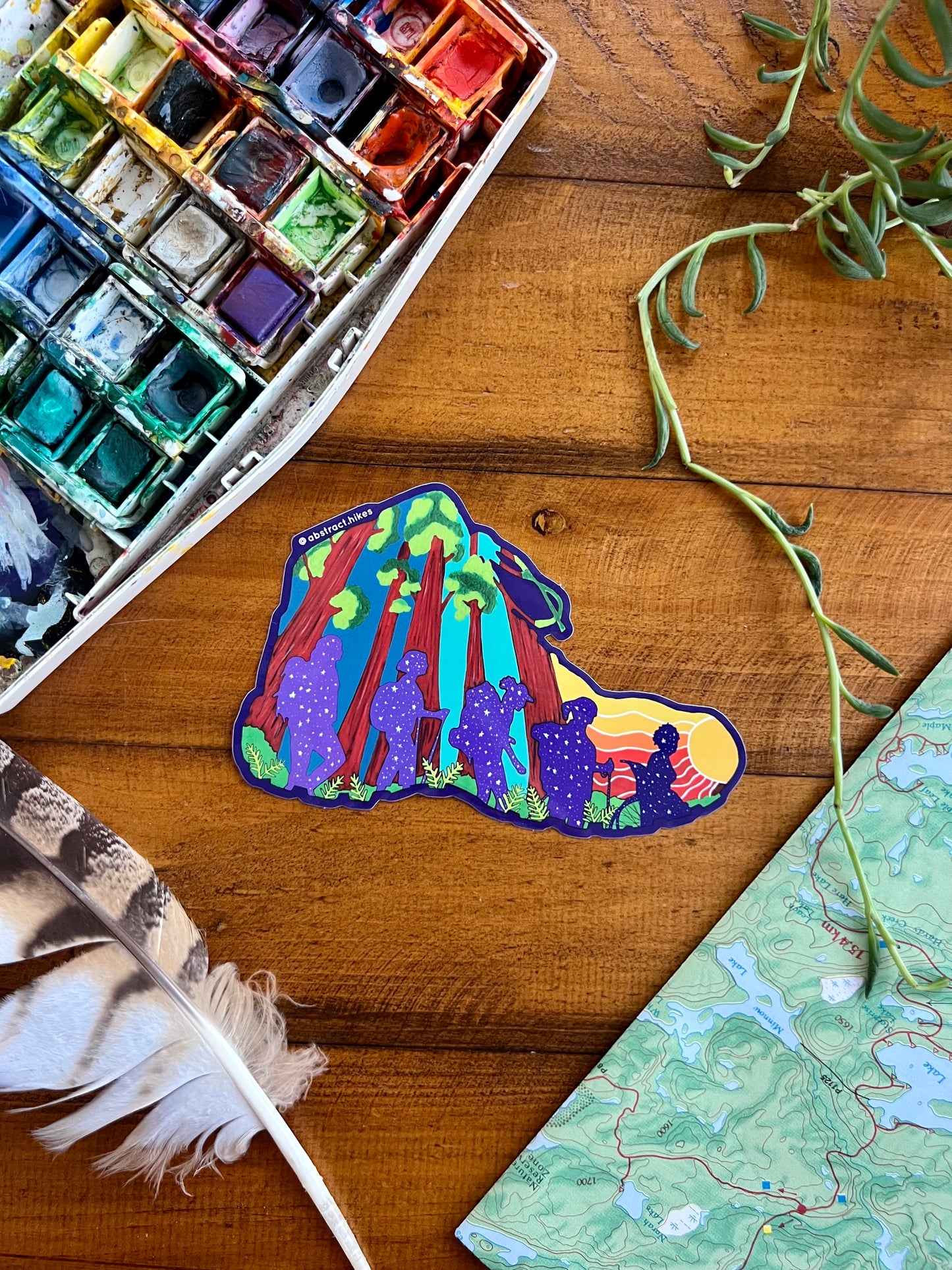 Hiking Sticker: "Redwoods for Everyone"