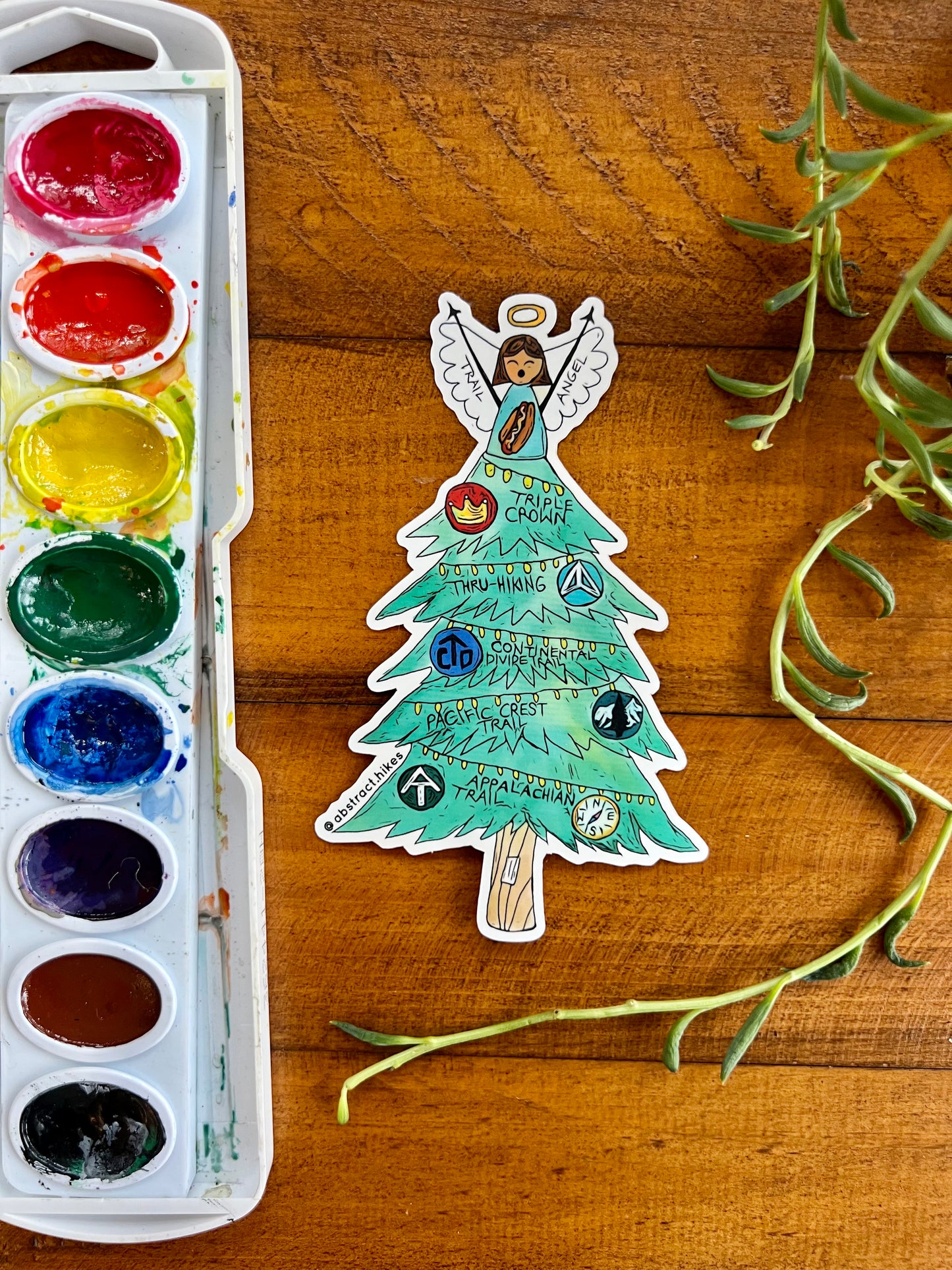 Hiking Stickers: "Thru Hiker Christmas"