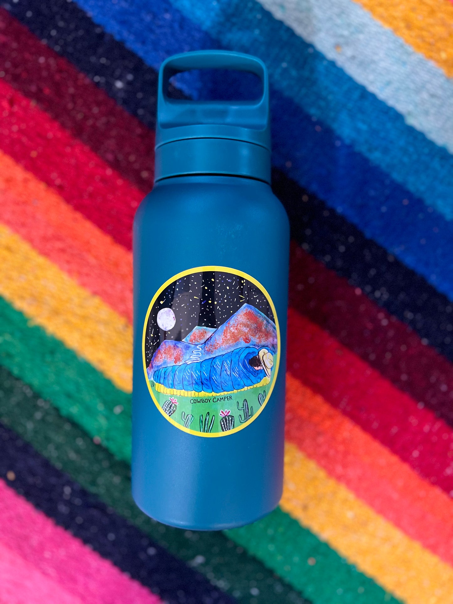 Hiking Sticker: "Cowboy Camper"