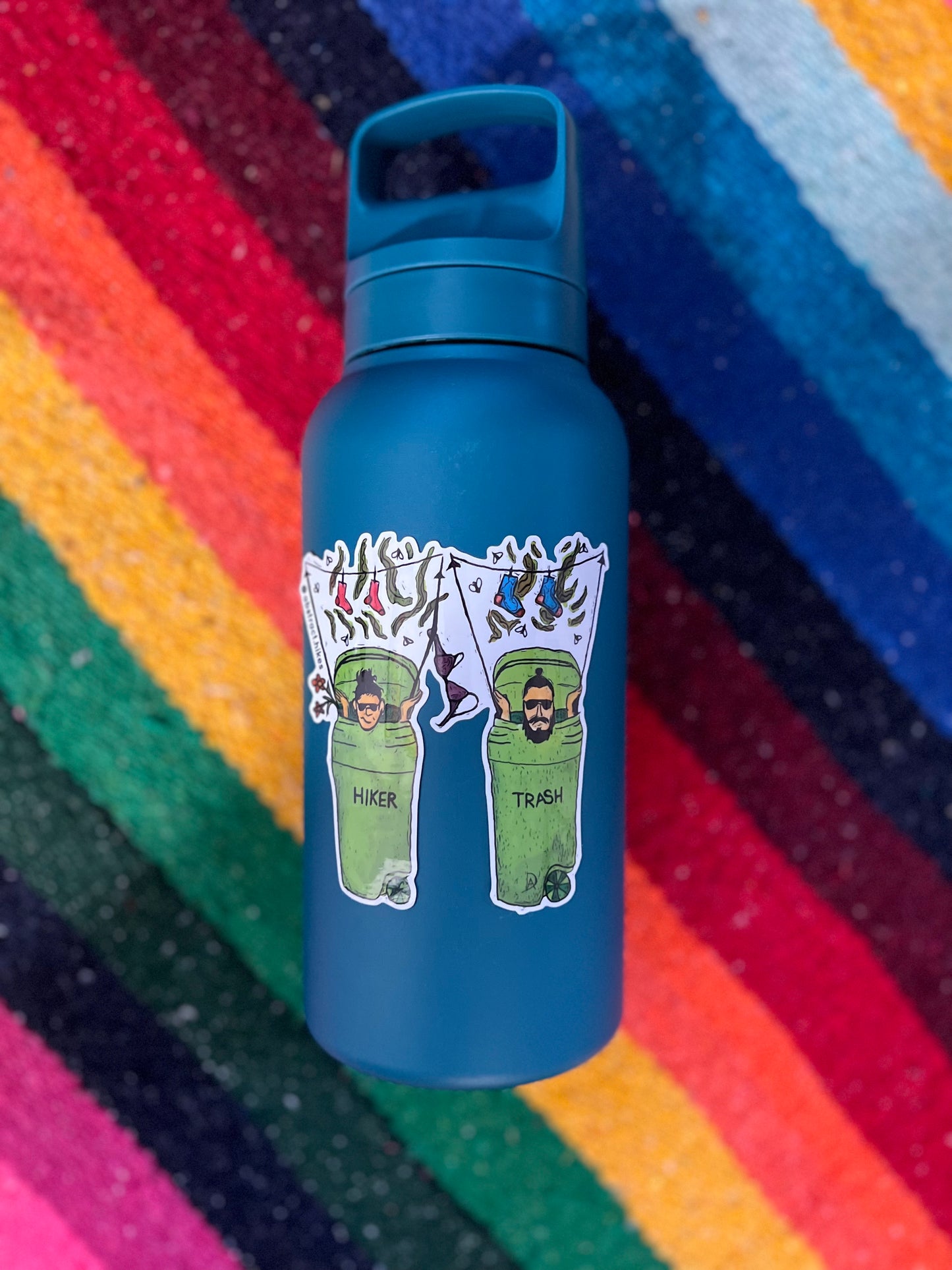 Hiking Sticker: "Hiker Trash Couple"