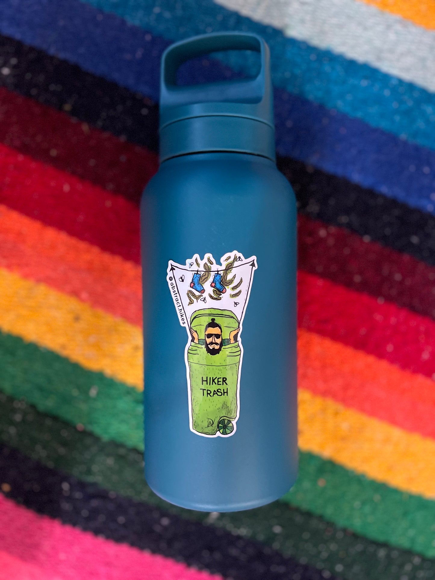 Hiking Sticker: "Hiker Trash Man"