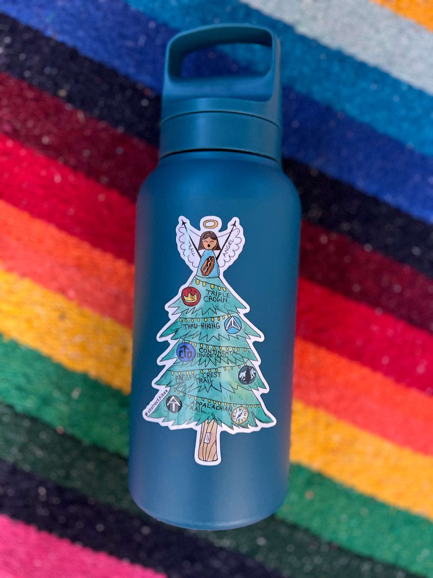 Hiking Stickers: "Thru Hiker Christmas"