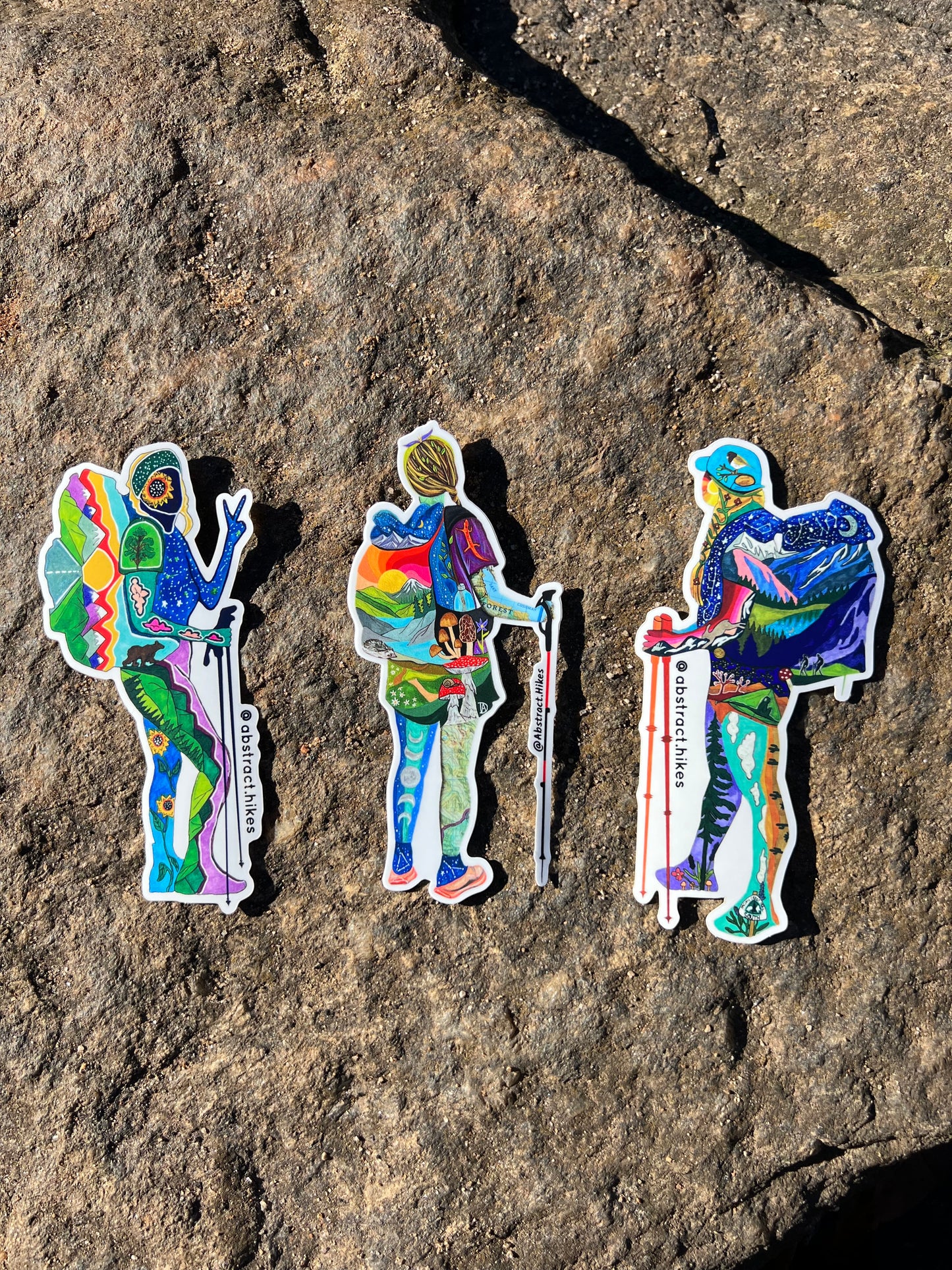 Hiking Stickers: Blonde Backpacker Bundle