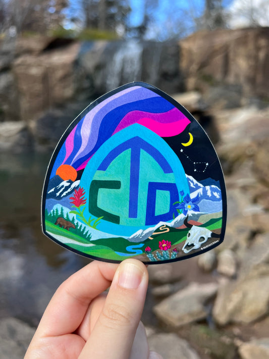 Hiking Sticker: "Continental Divide Trail Logo Reimagined"