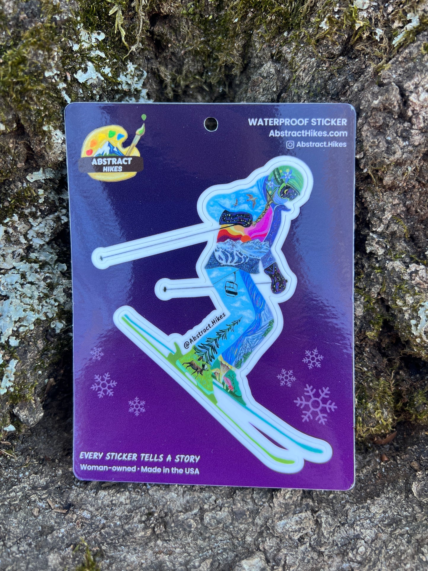 Adventure Sticker: "Skier Gal"