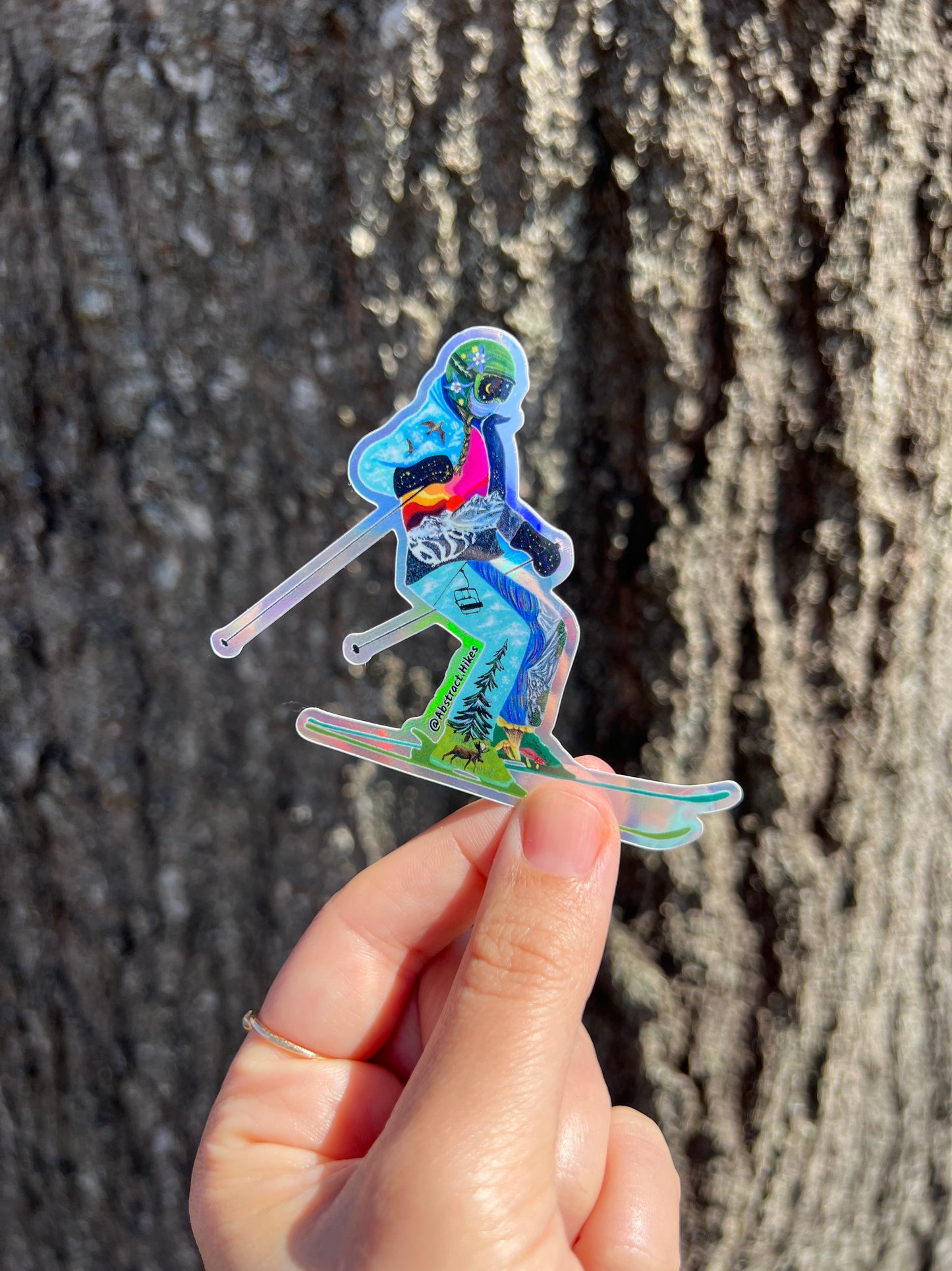 Adventure Sticker: "Skier Gal"