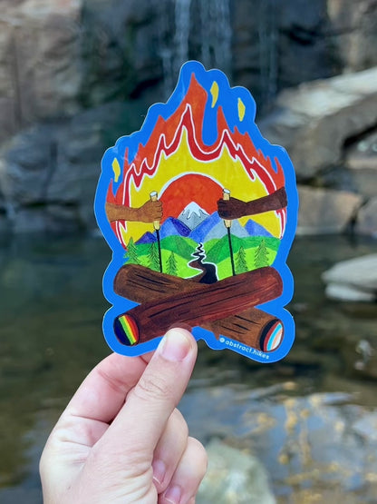 Hiking Sticker: "Diversify the Outdoors"