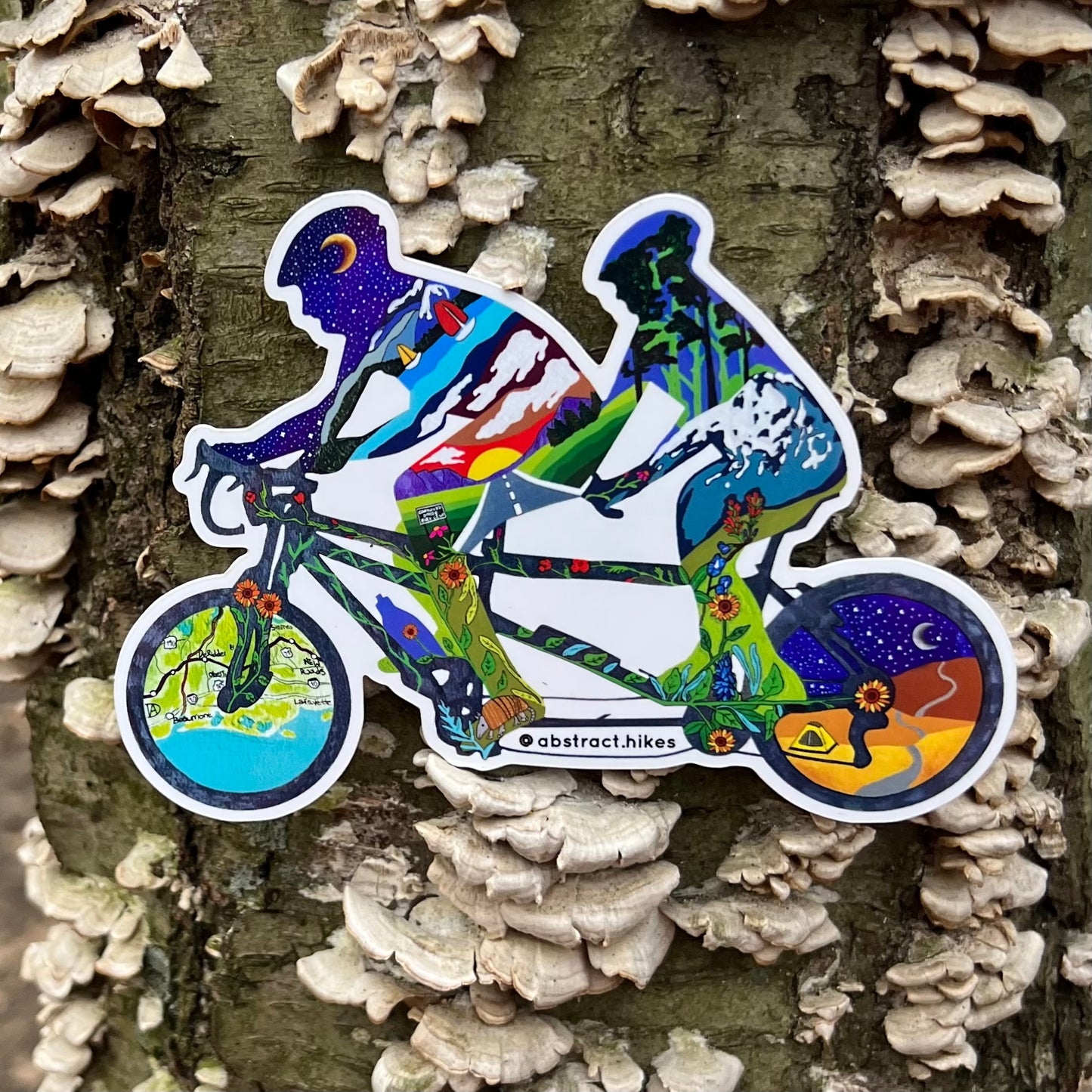 Biking Sticker: "Tandem Dreams"