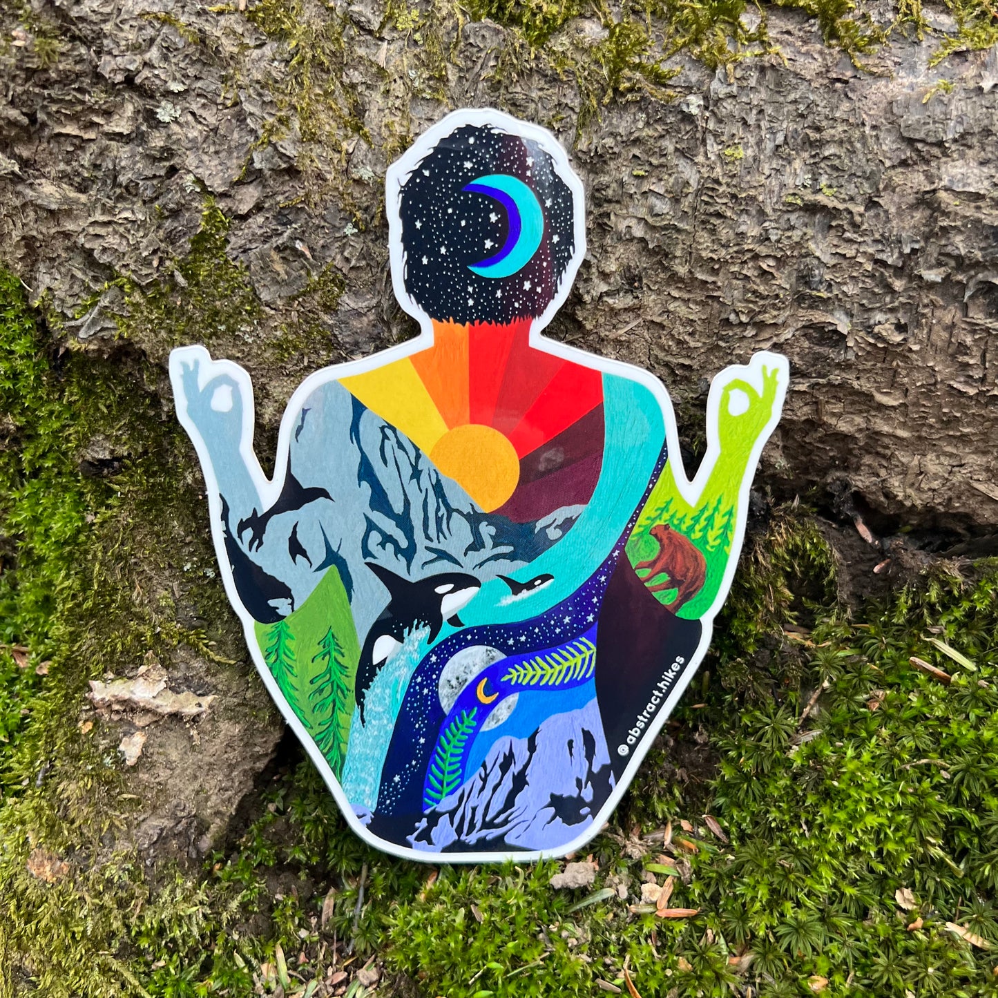 Yoga Sticker: "Meditation Man"