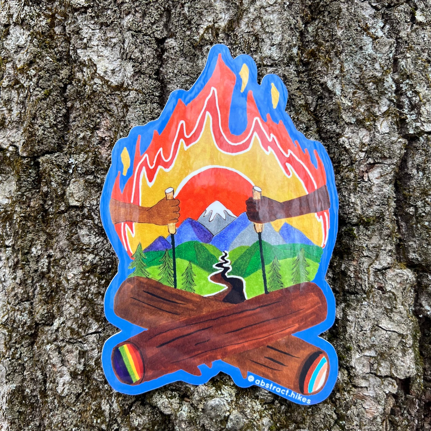 Hiking Sticker: "Diversify the Outdoors"