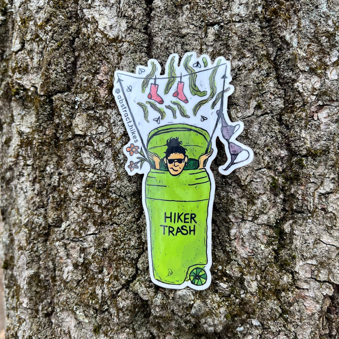 Hiking Sticker: "Hiker Trash Woman"