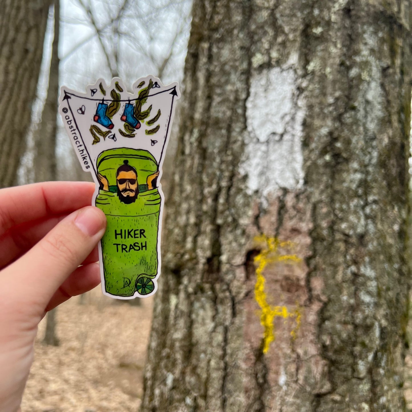 Hiking Sticker: "Hiker Trash Man"