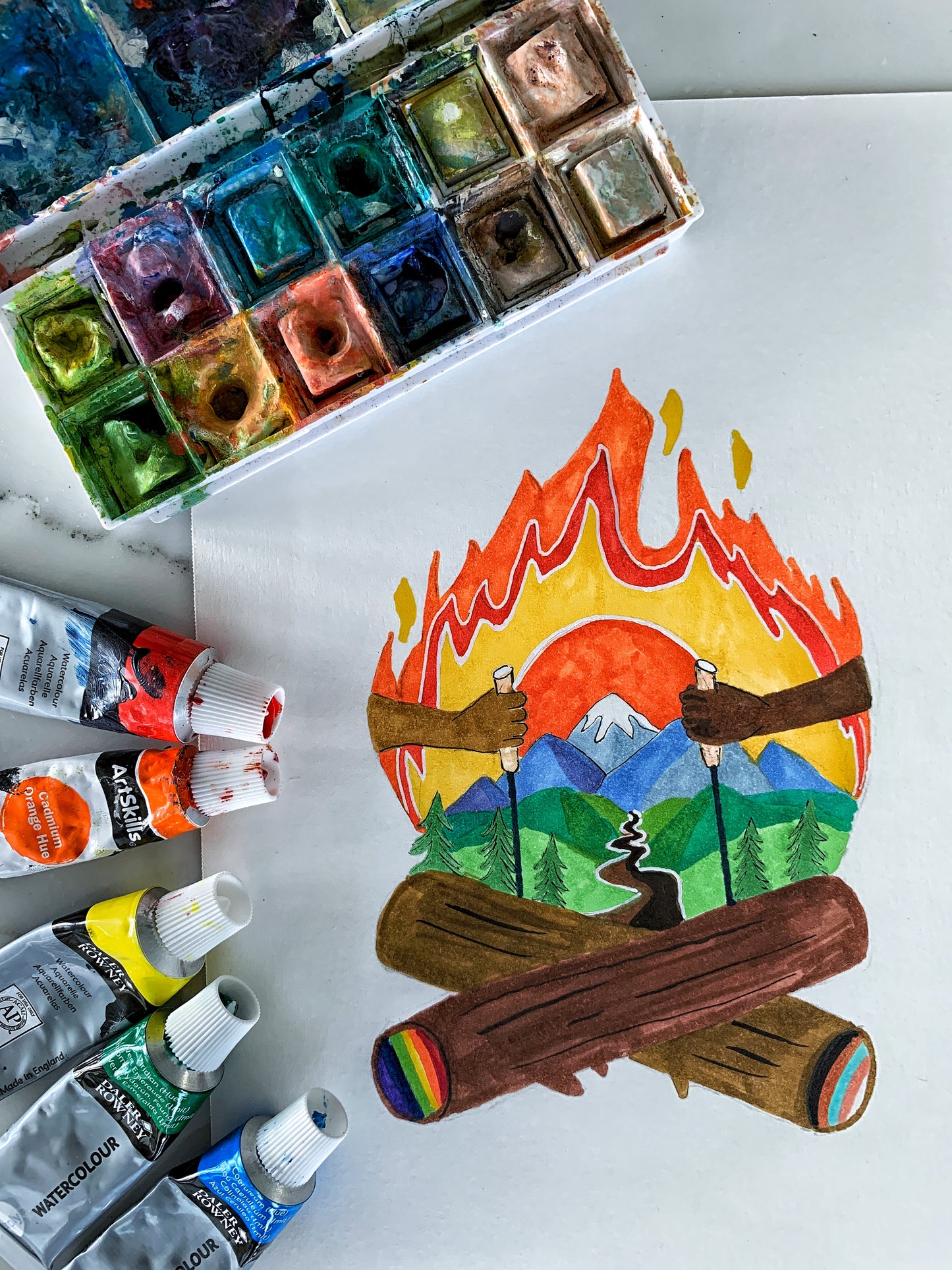 Hiking Sticker: "Diversify the Outdoors"