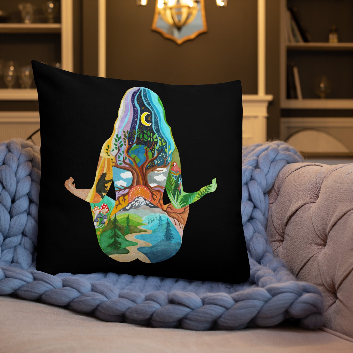 Yoga & Hiking 2 Sided Pillow