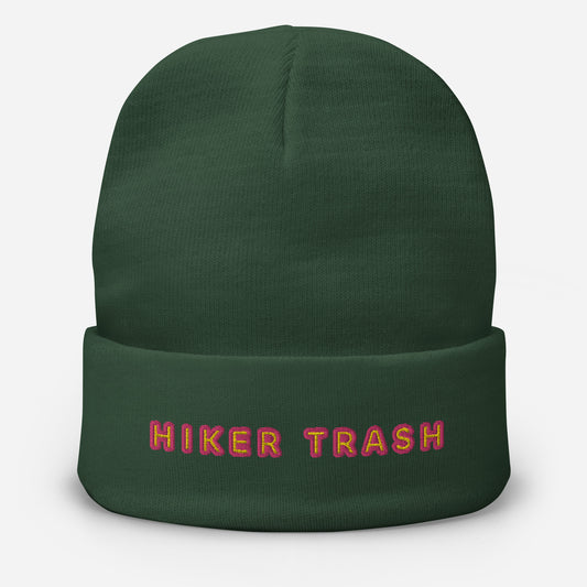 Hiker Trash Embroidered Beanie V2