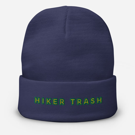 Hiker Trash Embroidered Beanie