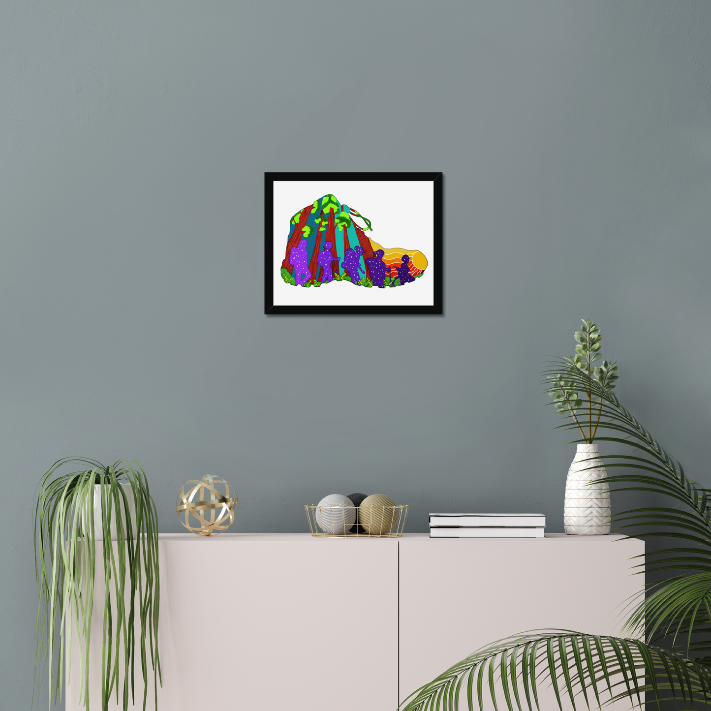 Hiking Print: "Redwoods for Everyone"
