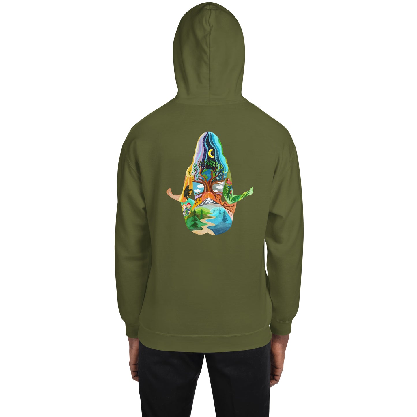 2 Sided Yoga Unisex Hoodie