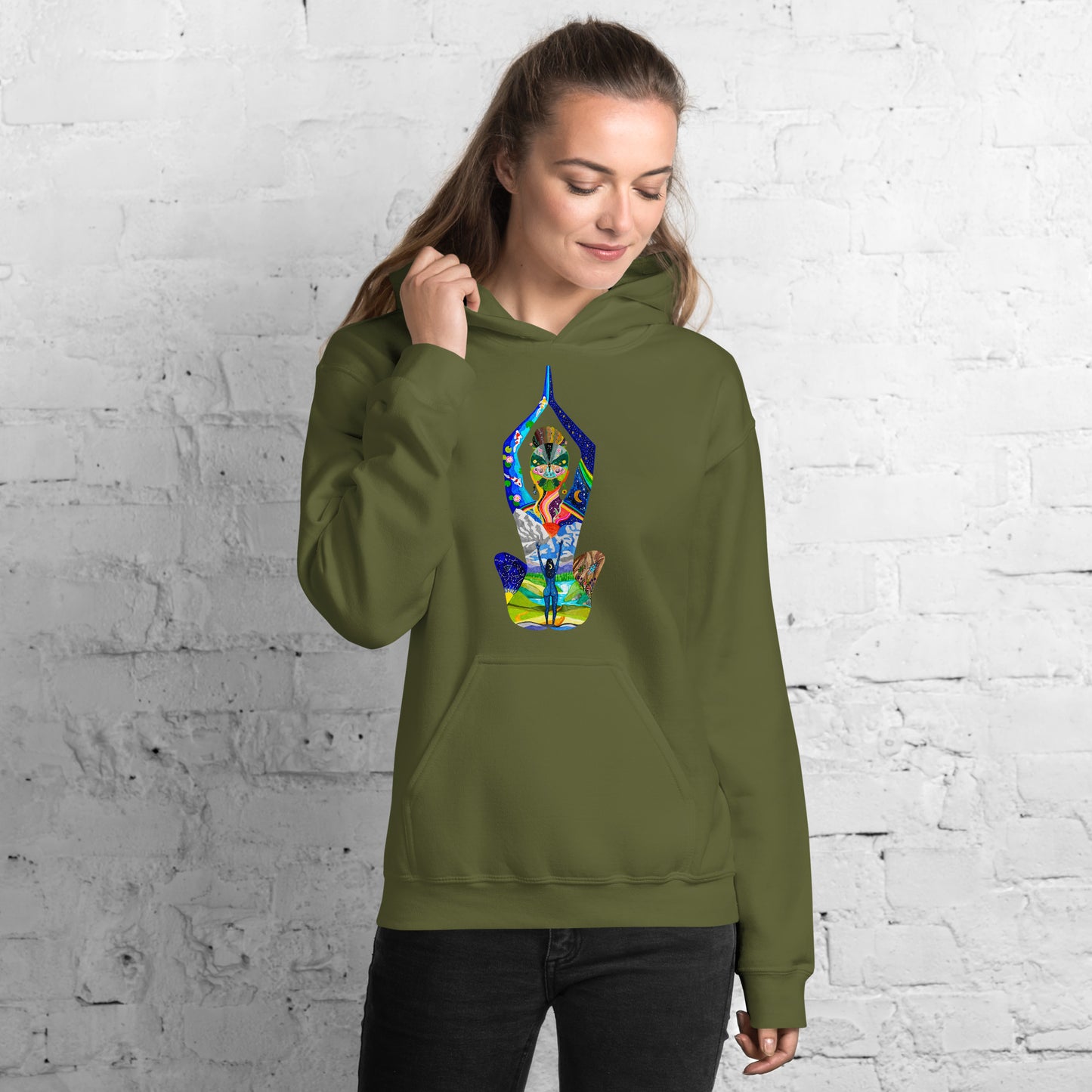 2 Sided Yoga Unisex Hoodie