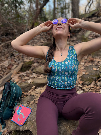 Backpacker Print Crop Top