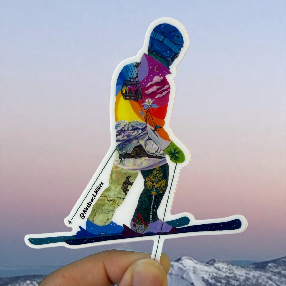 Adventure Sticker: "Skier Guy"