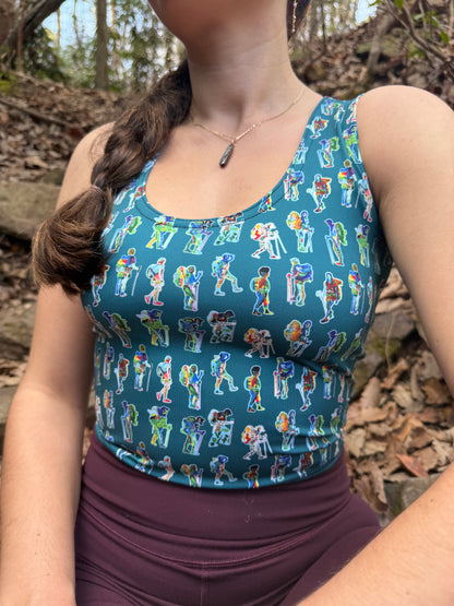 Backpacker Print Crop Top