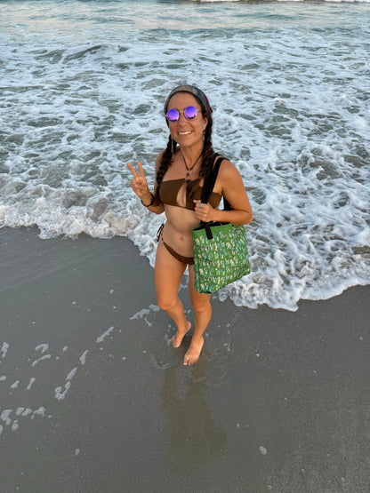 Backpacker Print Tote bag