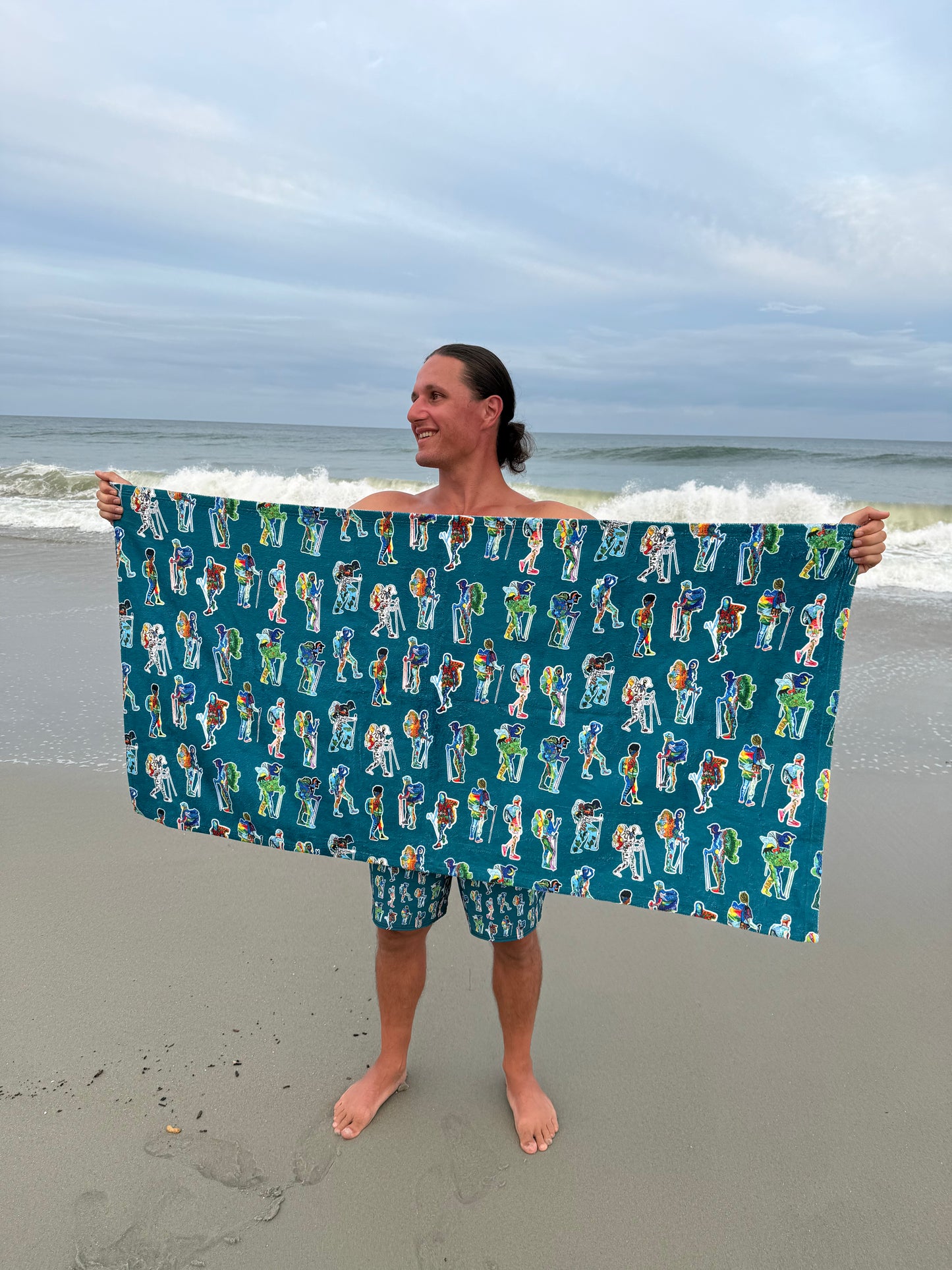 Backpacker Print Towel