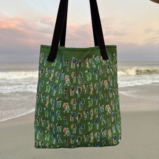 Backpacker Print Tote bag