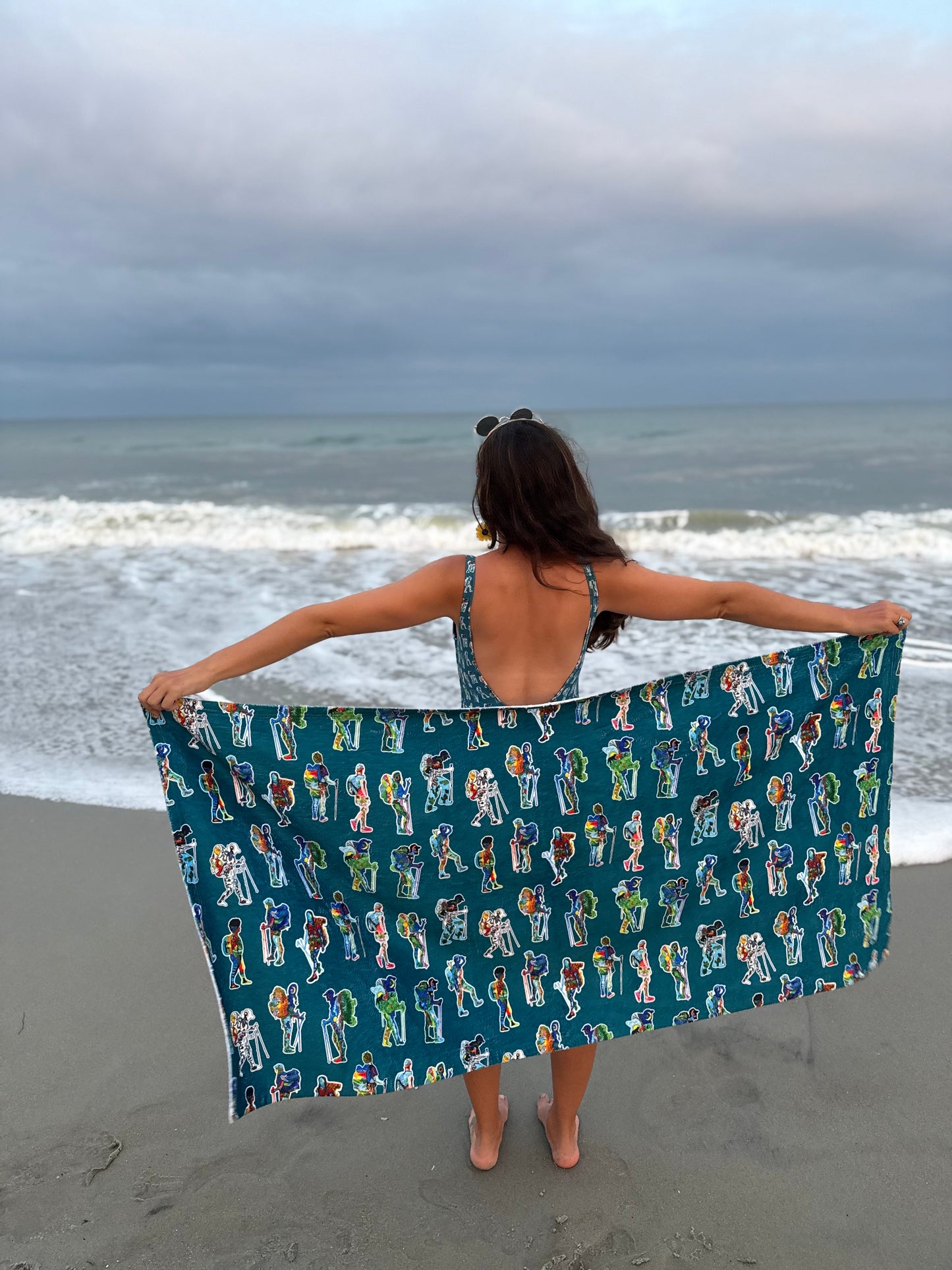 Backpacker Print Towel