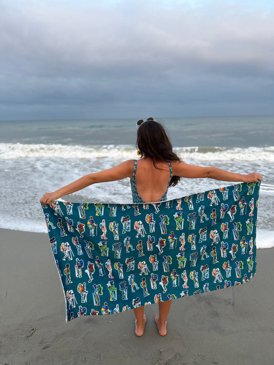 Backpacker Print Towel
