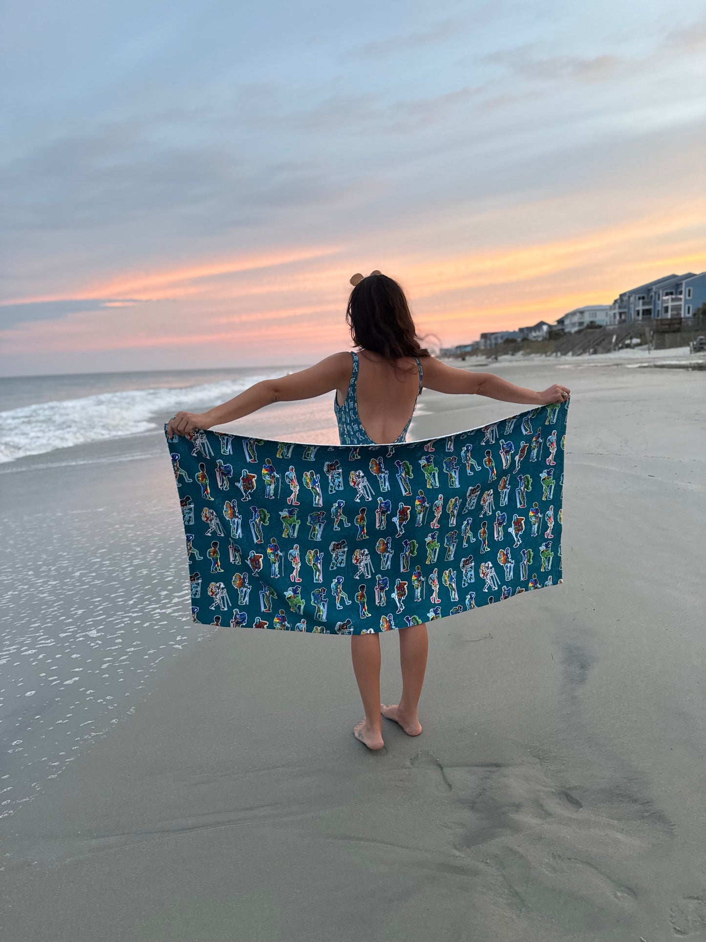 Backpacker Print Towel