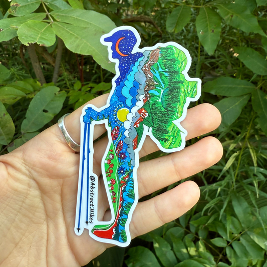 Hiking Sticker: "Washington Hiker"