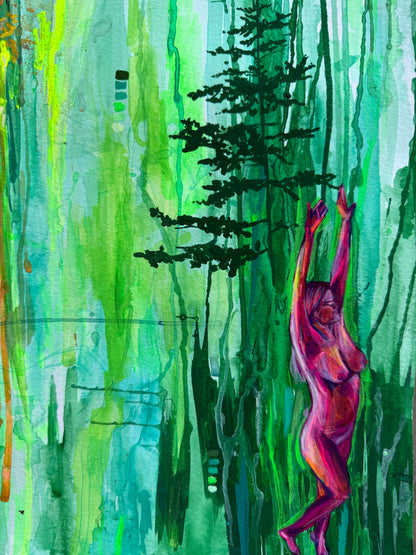 New Moon Rising Framed Canvas